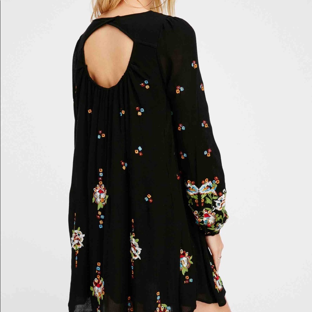 FREE PEOPLE lined embroidery dress